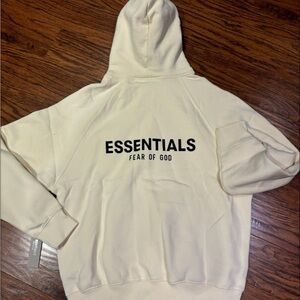 NWT Essentials Fear of God Cream Hoodie